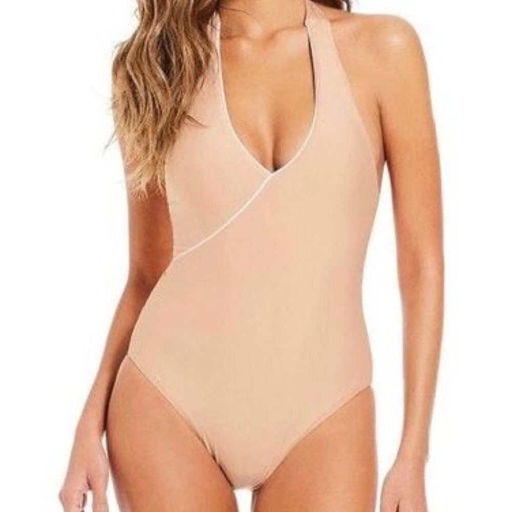 NWT GIANNI BINI / Nude one piece bathing suit Size S